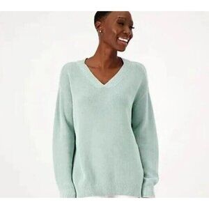 Studio Park x Kerstin Lindquist Endless Summer Sweater Blue Surf Size 1X